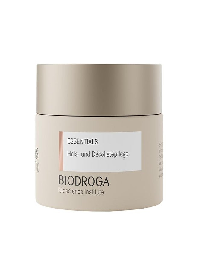Biodroga Bioscience Institute Essentials Throat and Décolleté Care 50 ml - Skin Firming Care Cream with Black Forest Complex, Peptides and Glow Effect - Paraben-Free, Silicone-Free, Microplastic-Free - Image 1